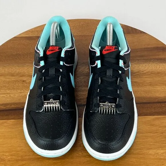 New NIB Big Kids Nike Dunk‎ Low SE Black Shoes Size 7 Y Barbershop DN3351-001