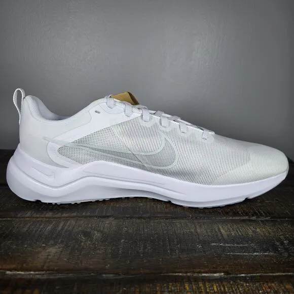 NEW Nike Downshifter 12 Mens Size 13 Running Shoe DD9293-100 White Pure Platinum