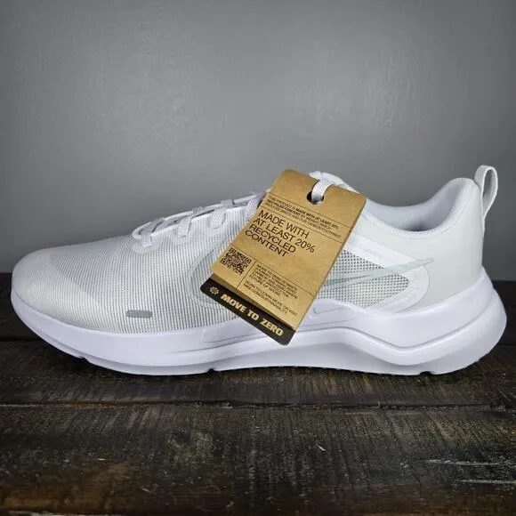 NEW Nike Downshifter 12 Mens Size 13 Running Shoe DD9293-100 White Pure Platinum