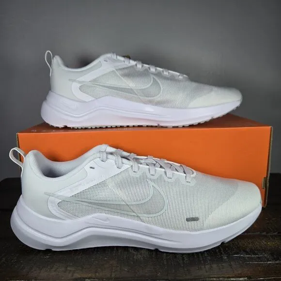 NEW Nike Downshifter 12 Mens Size 13 Running Shoe DD9293-100 White Pure Platinum