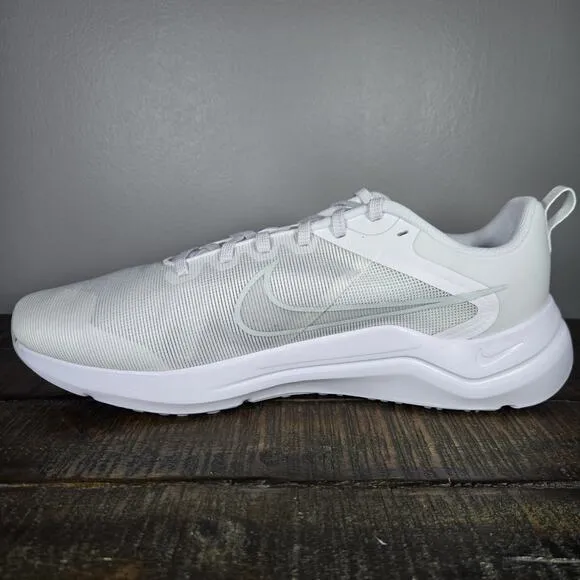 NEW Nike Downshifter 12 Mens Size 13 Running Shoe DD9293-100 White Pure Platinum