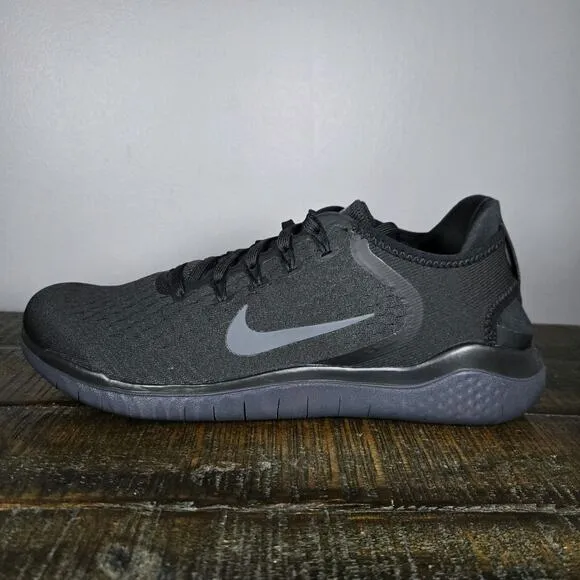 NEW Nike Free RN 2018 Mens 10 Black/Anthracite Running Shoes 942836 002