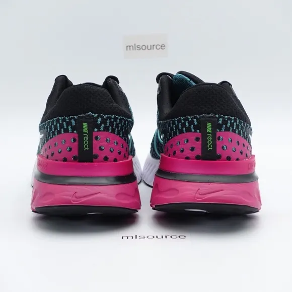 NEW Nike React Infinity Run FlyKnit 3 Running Shoes DD3024-003 Black