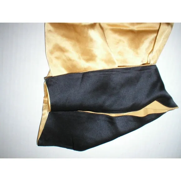 New NWT Designer Natori Gold Silk Pants Womens XS Lounge Sleep Crop Date Cool