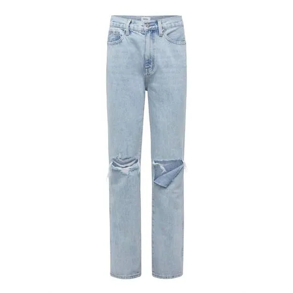 NEW PISTOLA cassie super high rise straight jeans in moonlight distressed