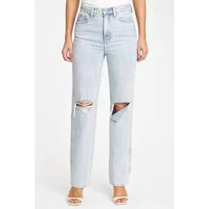 NEW PISTOLA cassie super high rise straight jeans in moonlight distressed