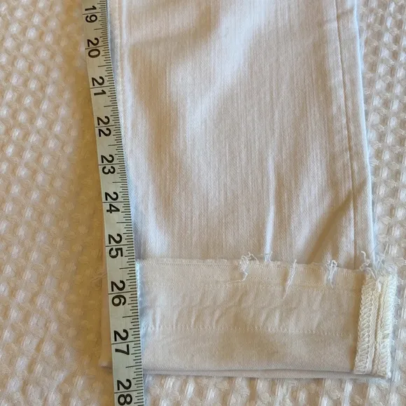 NEW! rag &amp; bone Size 29 White Dre Carpenter Boyfriend Straight Leg Denim Jeans