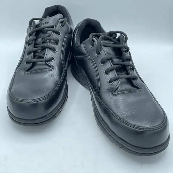 NEW Rockport Ridgefield Eureka K71218 Men's Size 10M Black Leather Casual Shoes