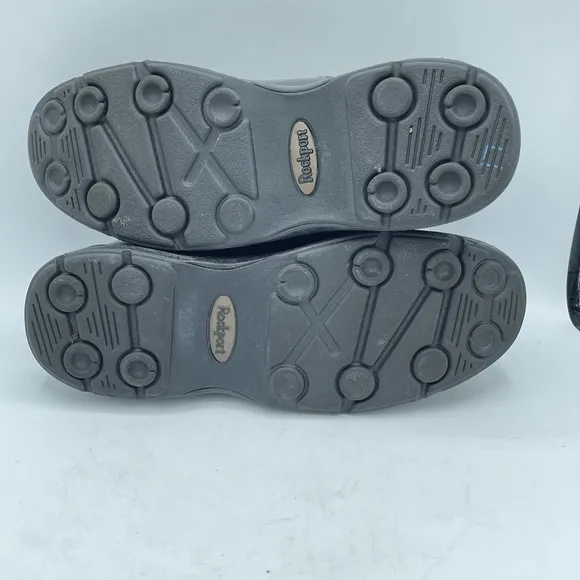 NEW Rockport Ridgefield Eureka K71218 Men's Size 10M Black Leather Casual Shoes
