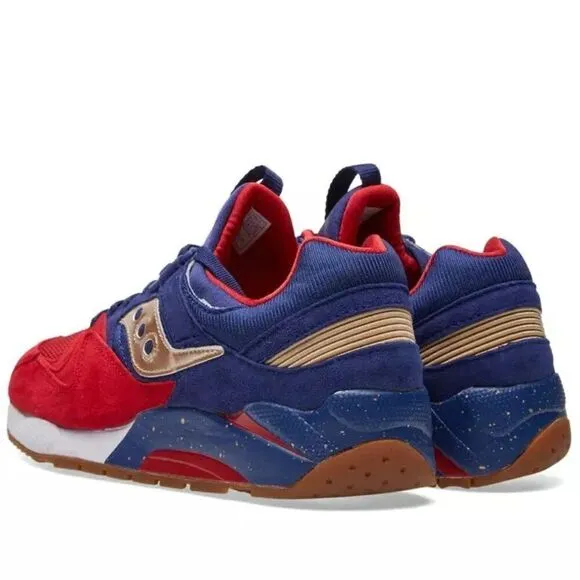 NEW Saucony Grid 9000 Sparring Blue Red Gold Size 9.5 Sneakers S70279-1