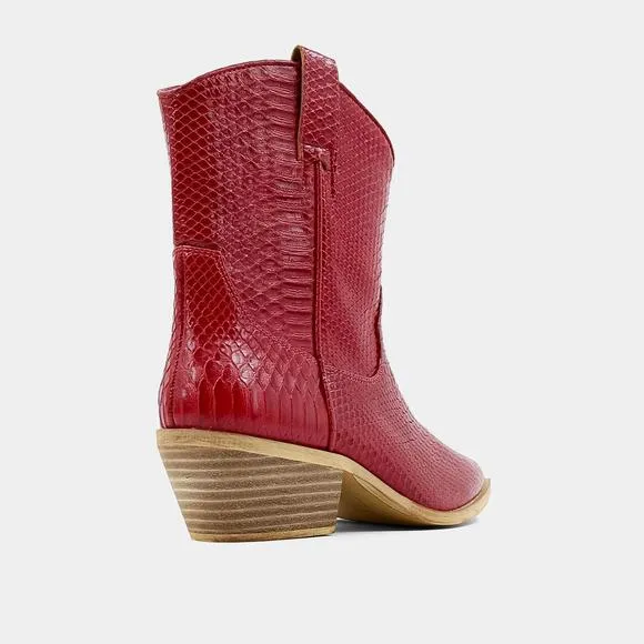NEW SHU SHOP women's zouzou boot in dark red