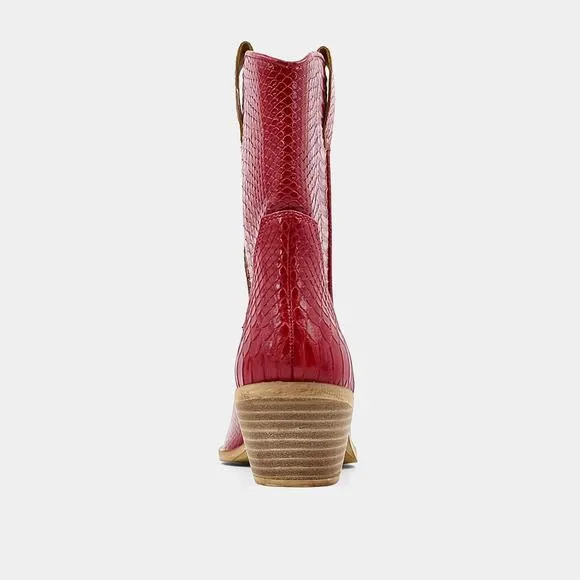 NEW SHU SHOP women's zouzou boot in dark red