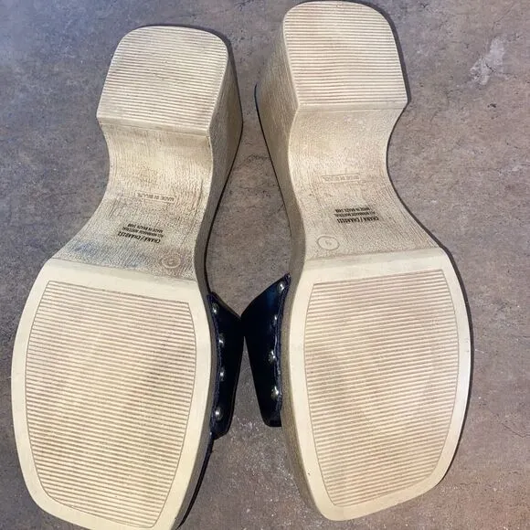 New Steve Madden  Chana Woody Platform slide Sandals sz‎ 9