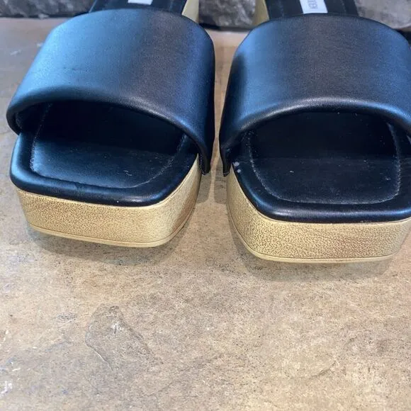 New Steve Madden  Chana Woody Platform slide Sandals sz‎ 9