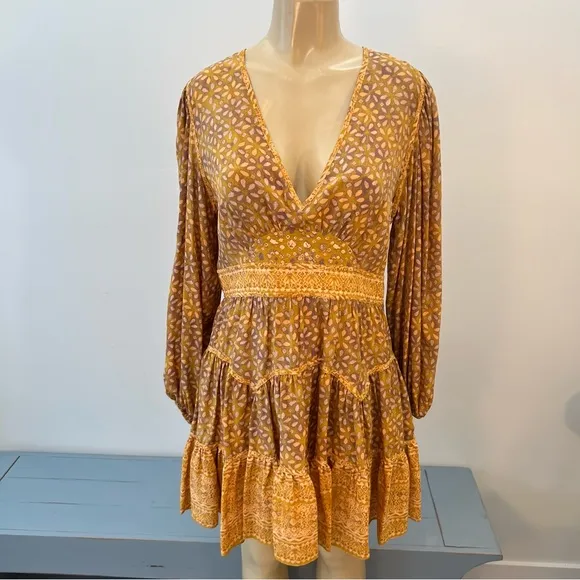 New Ulla Johnson Hayana Dress Sz 10 Silk Mini Citrine $695