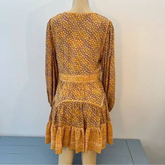 New Ulla Johnson Hayana Dress Sz 10 Silk Mini Citrine $695