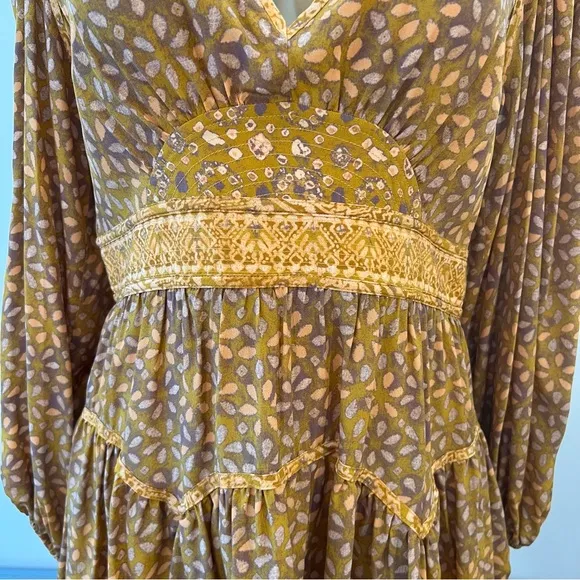 New Ulla Johnson Hayana Dress Sz 10 Silk Mini Citrine $695