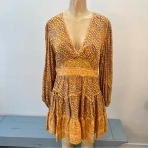 New Ulla Johnson Hayana Dress Sz 10 Silk Mini Citrine $695