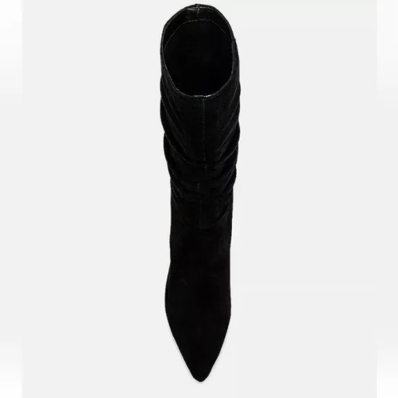 New w/o Box Steve Madden Jessamy Genuine Suede Pointy Toe Scrunch Dress Boots