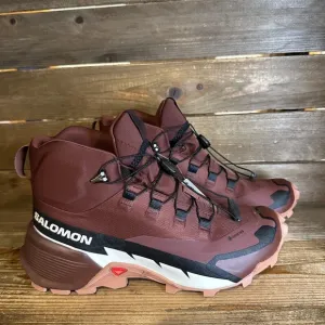 New Womens Salomon Cross Hike 2 Outdoor Burgundy Ankle Hiking Boots Size 6 M