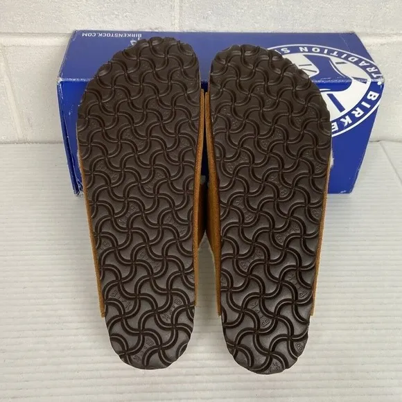 NIB Birkenstock Arizona Shearling Mink Regular Fit EU42 1001128 Suede‎ Leather