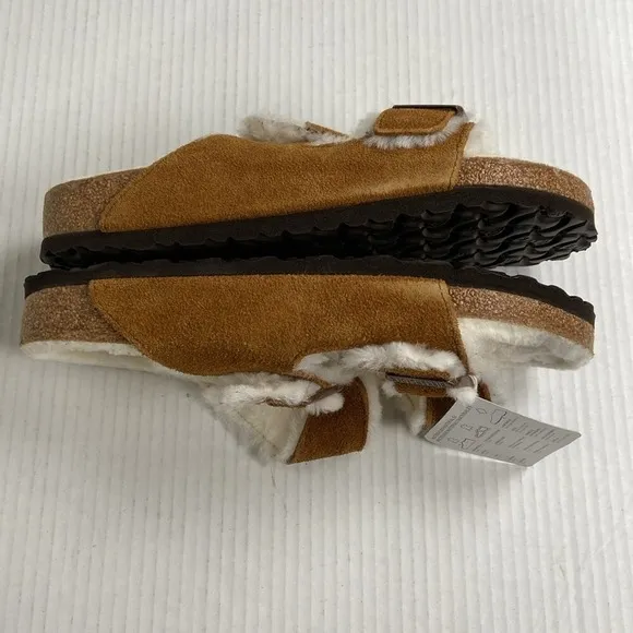 NIB Birkenstock Arizona Shearling Mink Regular Fit EU42 1001128 Suede‎ Leather