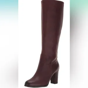 NIB NYDJ Sebastian69 Leather Upper Chocolate Brown3” Heel