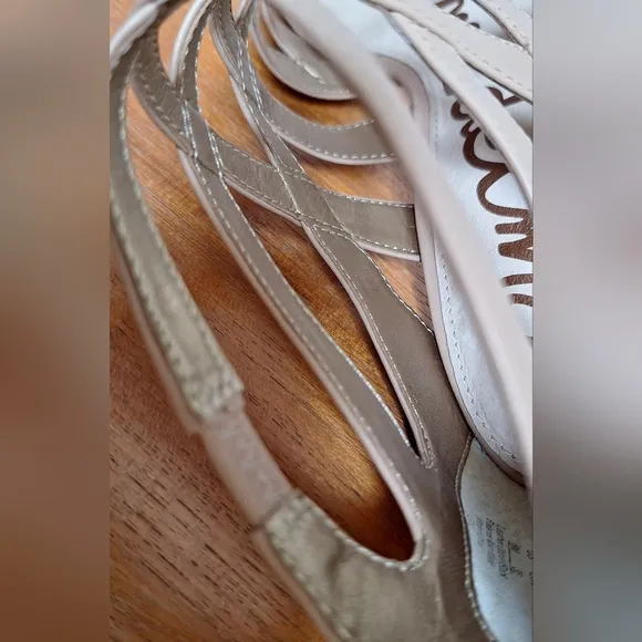 NIB Sam Edelman leather caged gladiator sandals capsule edgy sexy nude stiletto