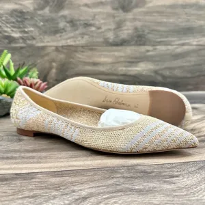 NIB Sam Edelman Shaya 8.5M Nude Knit Slip On Pointed Toe Ballet Flats