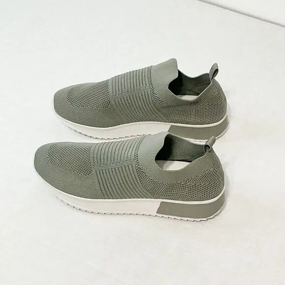 Nicole Miller NY NWB Sz 8 Light Grey Knit Slip On Shoes