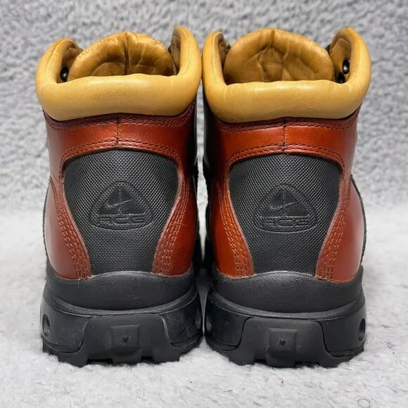 Nike ACG Air Adventurist Mens Size 6.5 Hiking Boots Black Brown Leather Vintage