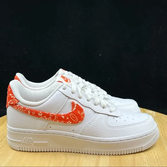 Nike Air Force 1 Low Orange Paisley Shoes DJ9942-102 Size 5.5 Womens/ 4 kids