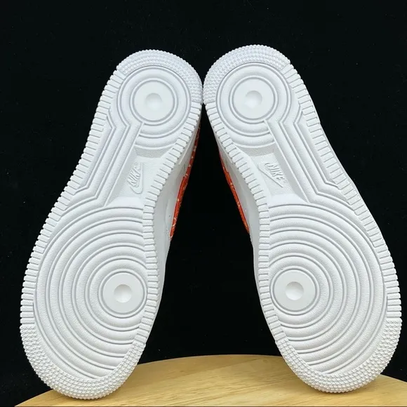 Nike Air Force 1 Low Orange Paisley Shoes DJ9942-102 Size 5.5 Womens/ 4 kids