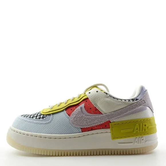 Nike Air Force 1 Shadow Patchwork Sail Hydrogen Blue DM8076-100 Womens Size 10