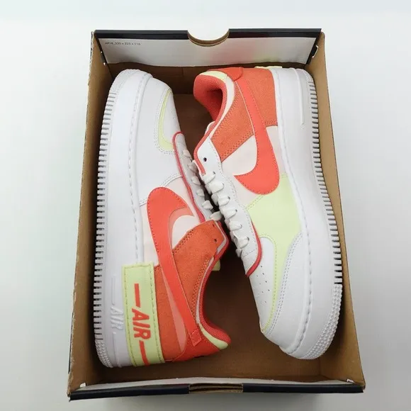 Nike Air Force 1 Shadow White Magic Ember Shoes Womens 12 CI0919-110 Mens 10.5