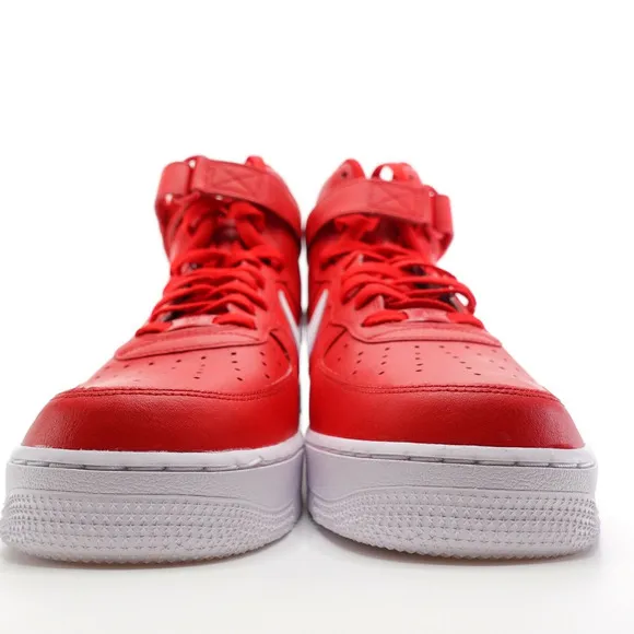 Nike Air Force One High NBY Red White Sneakers Mens Size 12.5 AQ3771-994