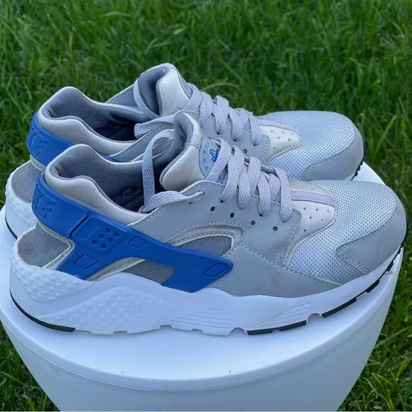 Nike Air Huarache Ultra Shoes Big Kids 6.5 Gray Blue 654275-027 Running Sneakers