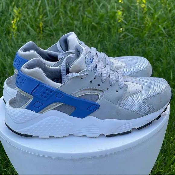 Nike Air Huarache Ultra Shoes Big Kids 6.5 Gray Blue 654275-027 Running Sneakers