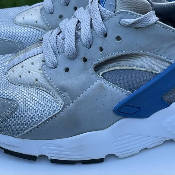 Nike Air Huarache Ultra Shoes Big Kids 6.5 Gray Blue 654275-027 Running Sneakers