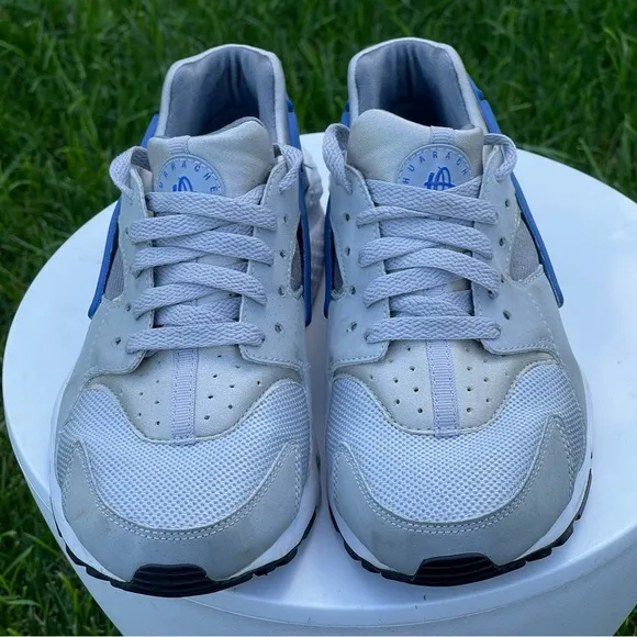Nike Air Huarache Ultra Shoes Big Kids 6.5 Gray Blue 654275-027 Running Sneakers