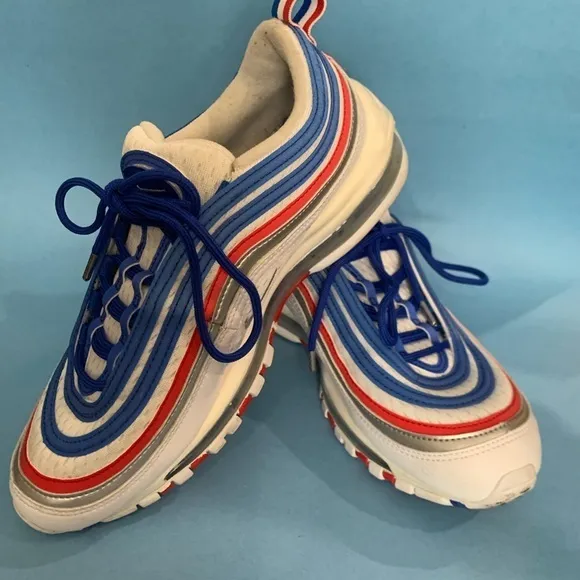 Nike Air Max 1991 Red‎ White Blue  Sneakers Mens Size 8 Sneakers Lace Up