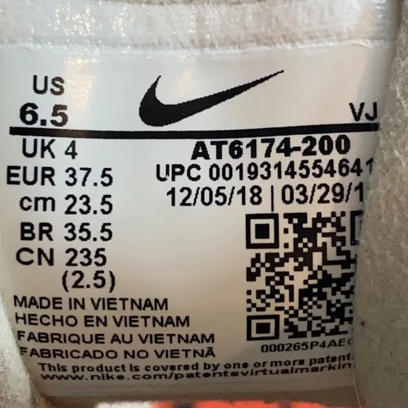 Nike Air Max 270 React 'Mid-Century' Running Shoes AT6174-200 Women's Size 6.5
