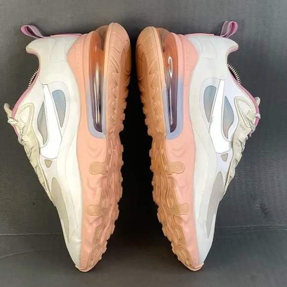 Nike Air Max 270 React Washed Coral sneaker athletic shoes womens size 9