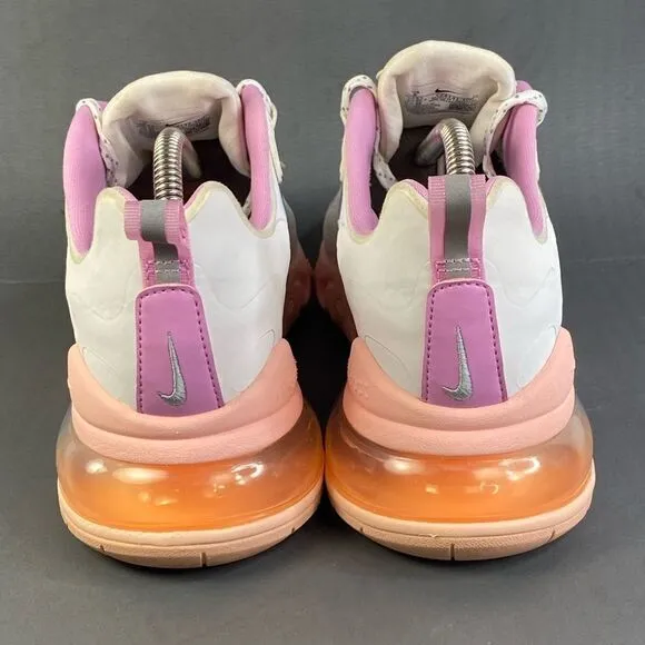 Nike Air Max 270 React Washed Coral sneaker athletic shoes womens size 9