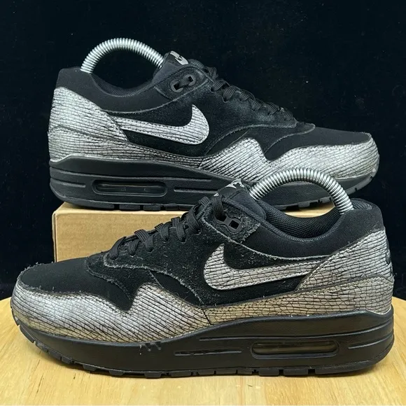 Nike Air Max 454746-005 Premium Black Metallic Hematite Women’s Sz 7.5 Running