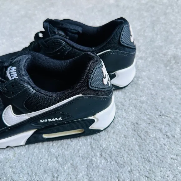NIKE AIR MAX 90 CASUAL SHOES DH8010-002 BLACK/WHITE