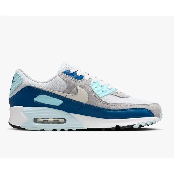 Nike Air Max 90 Sneakers Size 10 Glacier Blue &amp; Platinum White Mens