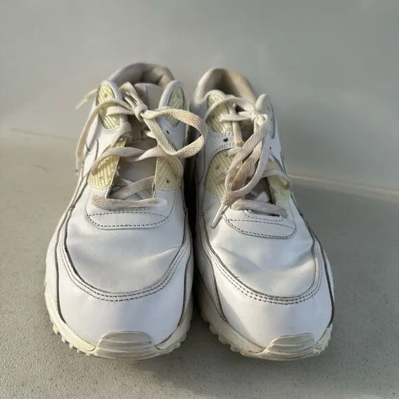 Nike Air Max 90 Triple White Men’s Running Shoes 302519-113 Sneakers Size 13