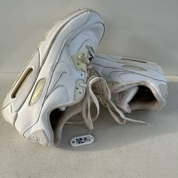 Nike Air Max 90 Triple White Men’s Running Shoes 302519-113 Sneakers Size 13
