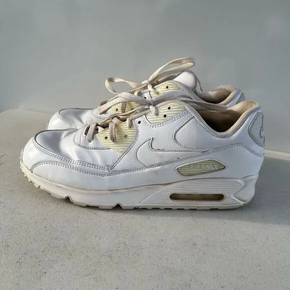 Nike Air Max 90 Triple White Men’s Running Shoes 302519-113 Sneakers Size 13